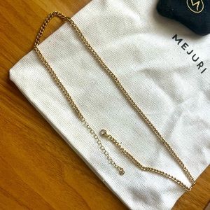 Mejuri curb chain necklace. Solid 14k yellow gold. Like new.